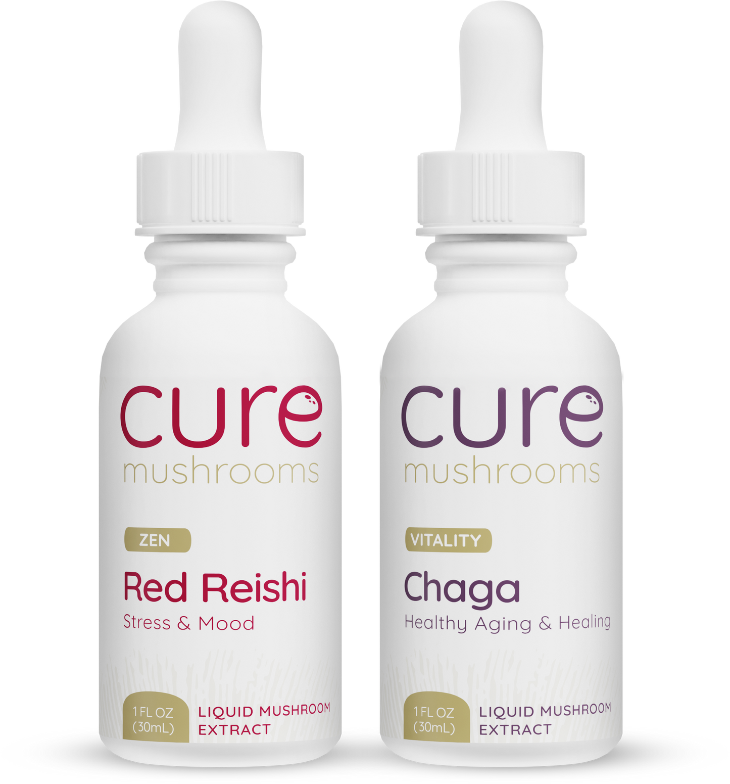 Cure Mushrooms The beauty pack mushroom tinctures with reishi and chaga