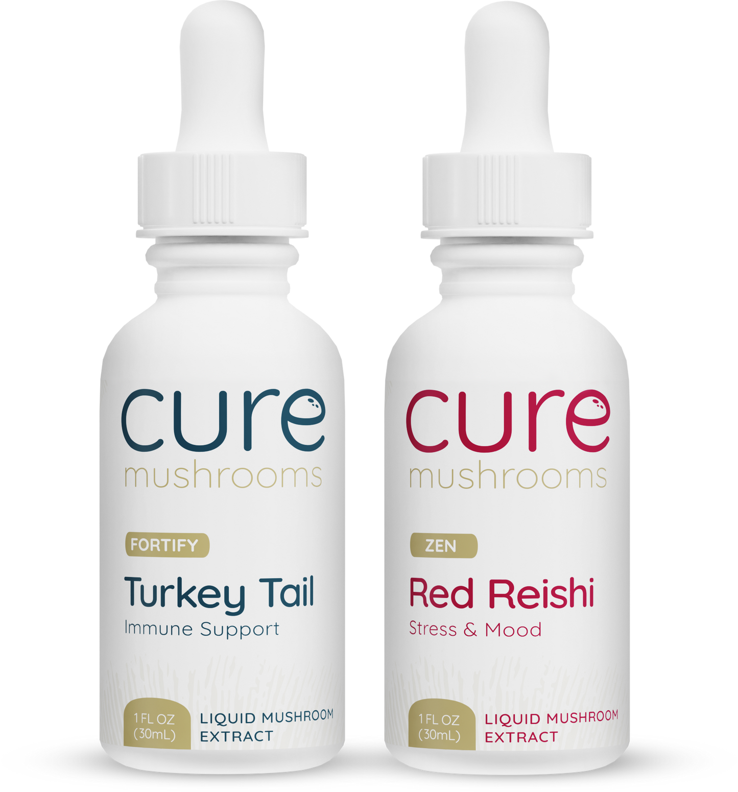 Cure mushrooms defense pack turkey tail and reishi tinctures
