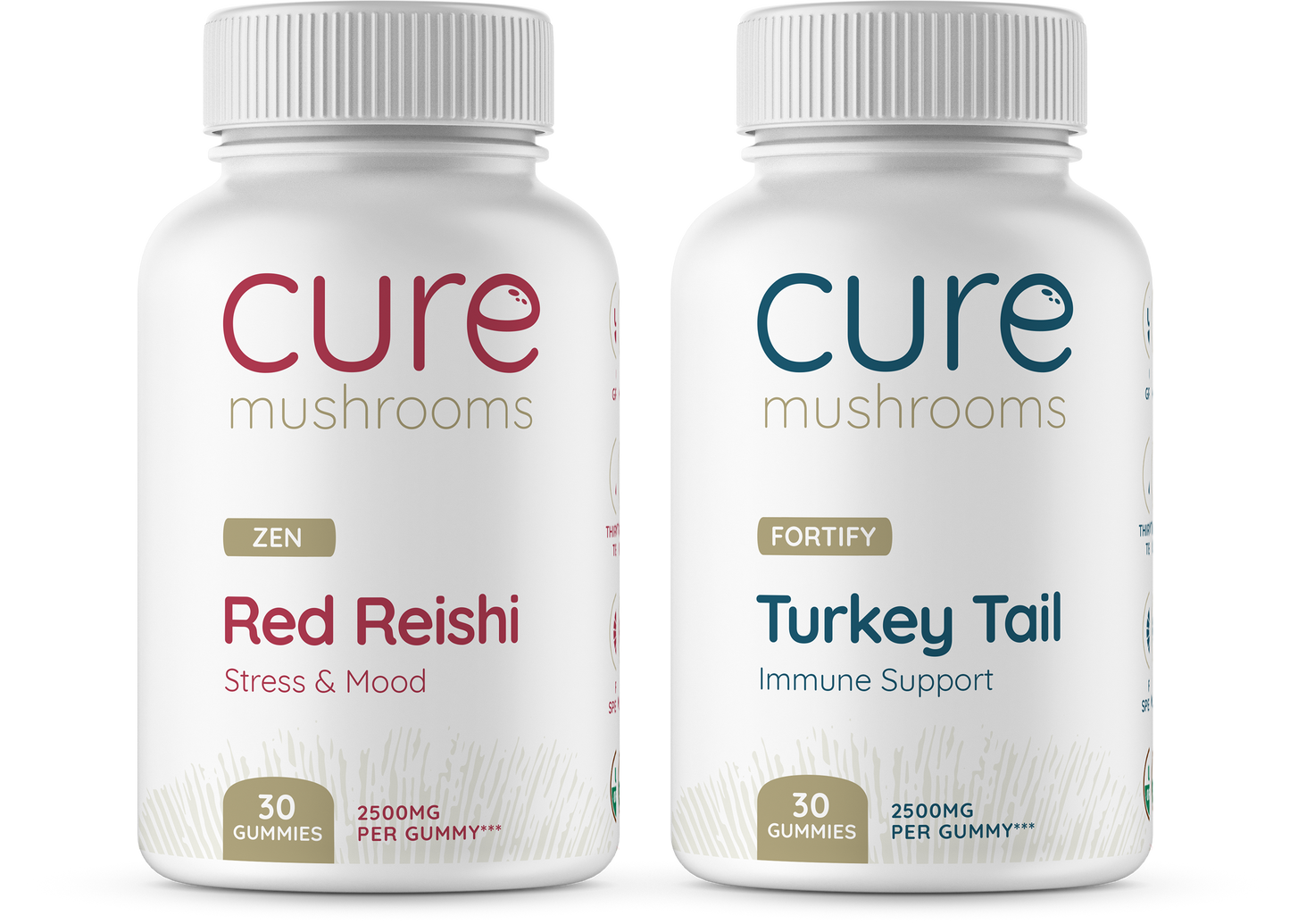 cure mushroom defense gummies red reishi and turkey tail