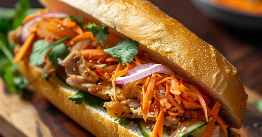 Vietnamese Lions Mane Banh Mi Sandwich (Vegan)
