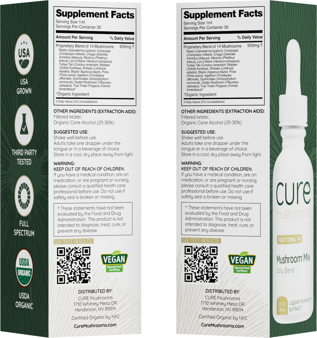 14 mushroom blend medicinal mushroom tincture cure mushrooms