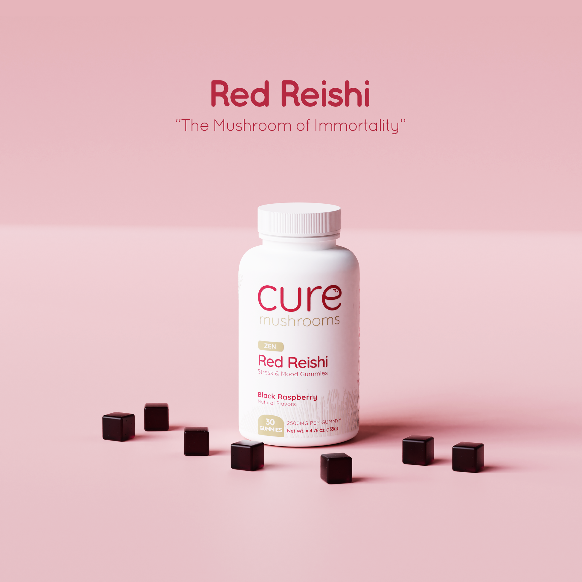 cure mushrooms red reishi mushroom gummies
