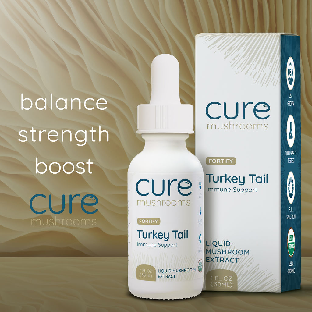 balance strength boost cure mushrooms turkey tail tincture