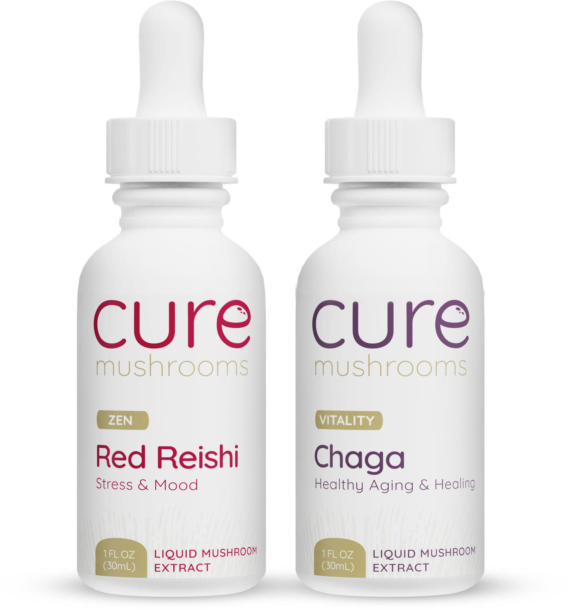 Cure Mushrooms The beauty pack mushroom tinctures with reishi and chaga