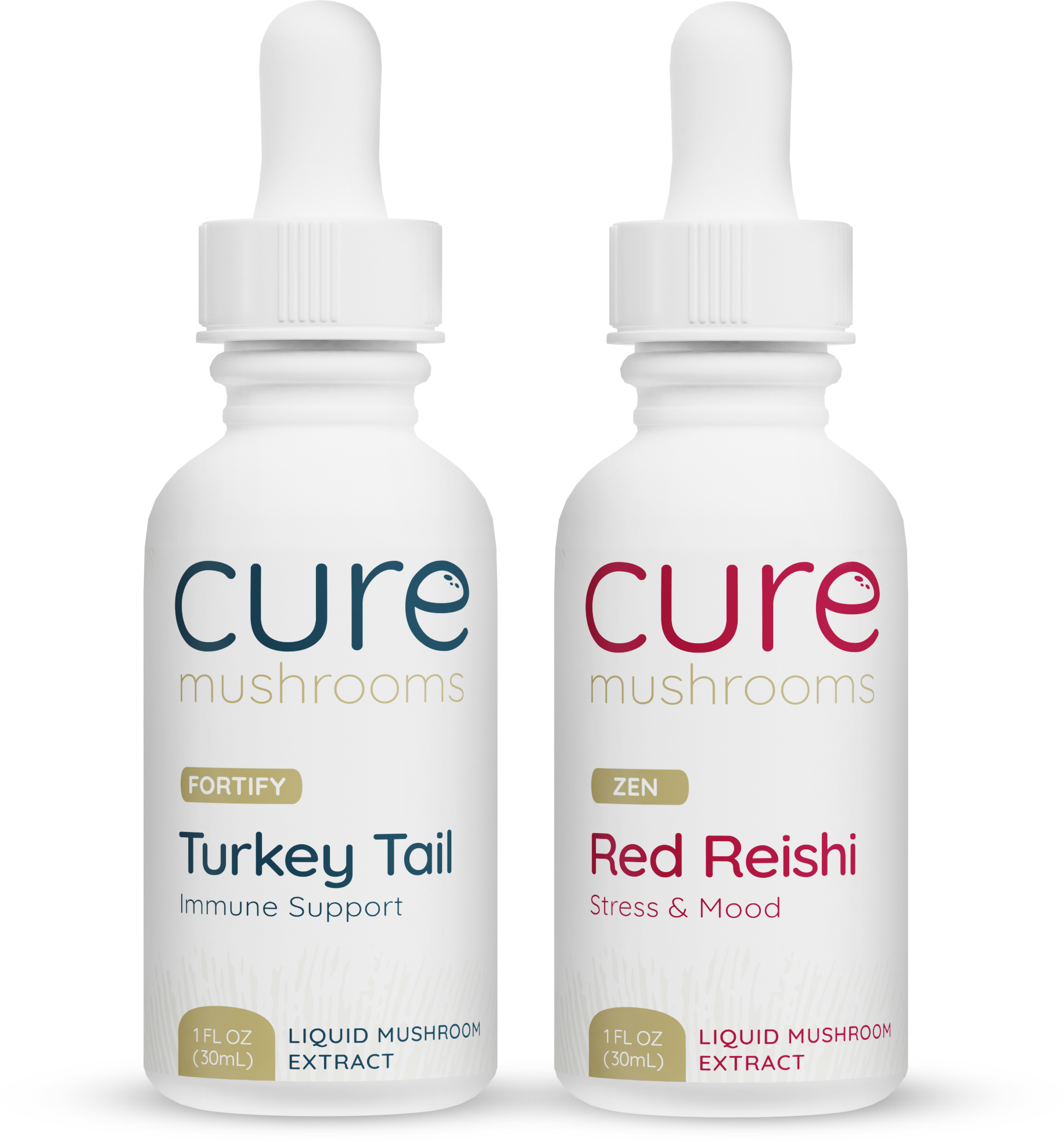 Cure mushrooms defense pack turkey tail and reishi tinctures