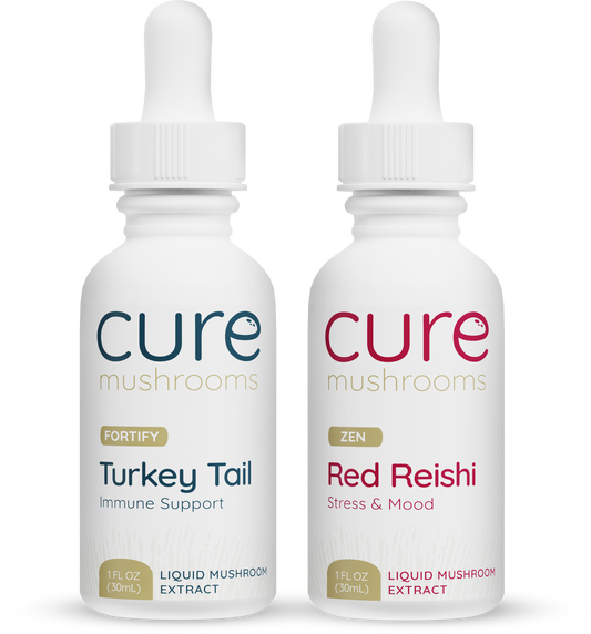 Cure mushrooms defense pack turkey tail and reishi tinctures