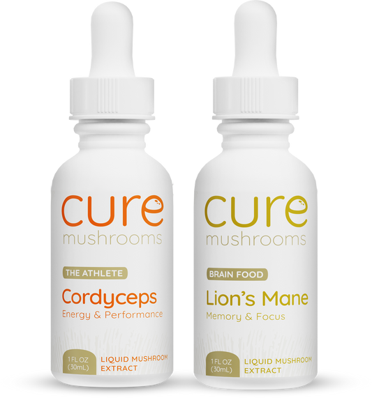 Performance pack of cordyceps and lion's mane tinctures